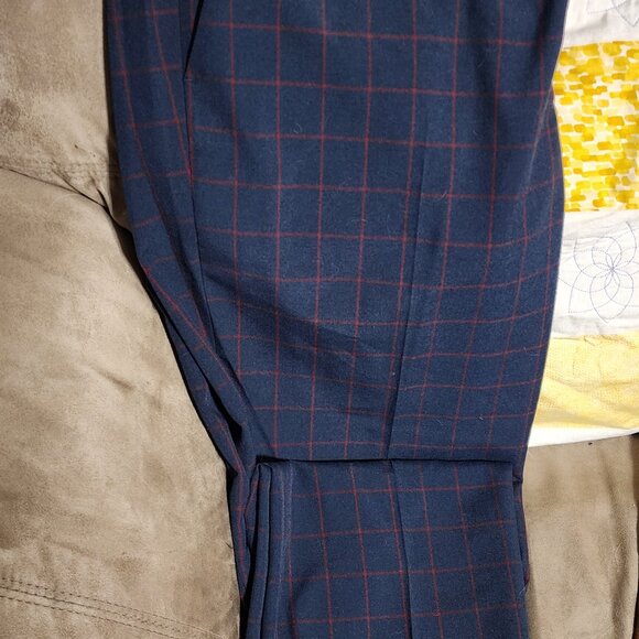 Men's asos blue and red windowpane suit pants, size 38 x 32 - Picture 6 of 8